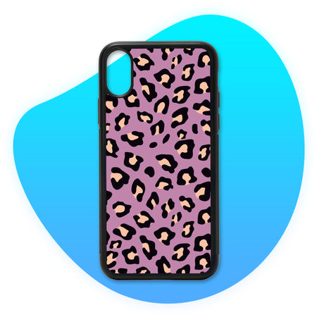 Coque camouflage Léopard violet & Orange clair - Coque de téléphone TropiCase