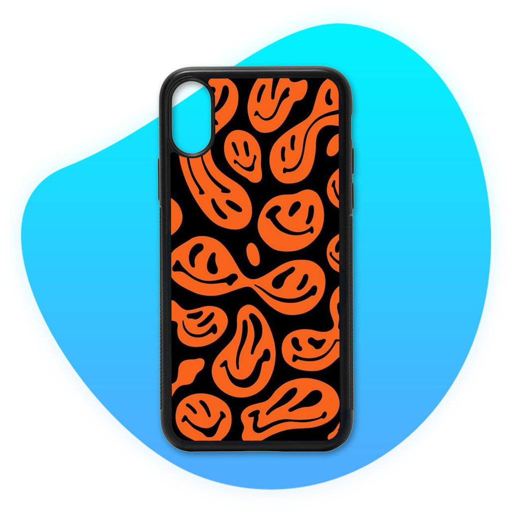 Coque Smileys Déformés Orange & Noir - Coque de téléphone TropiCase